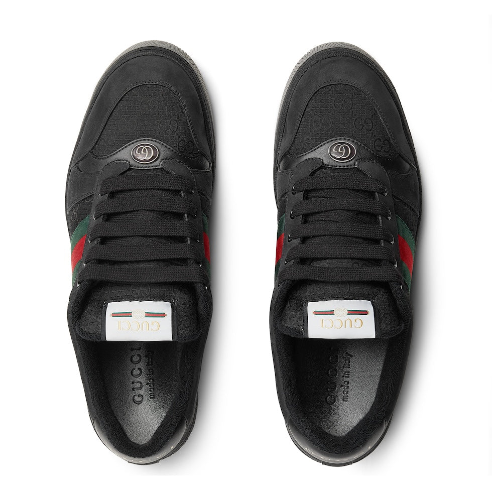 GG Men's Screener Sneaker Black Canvas 523579