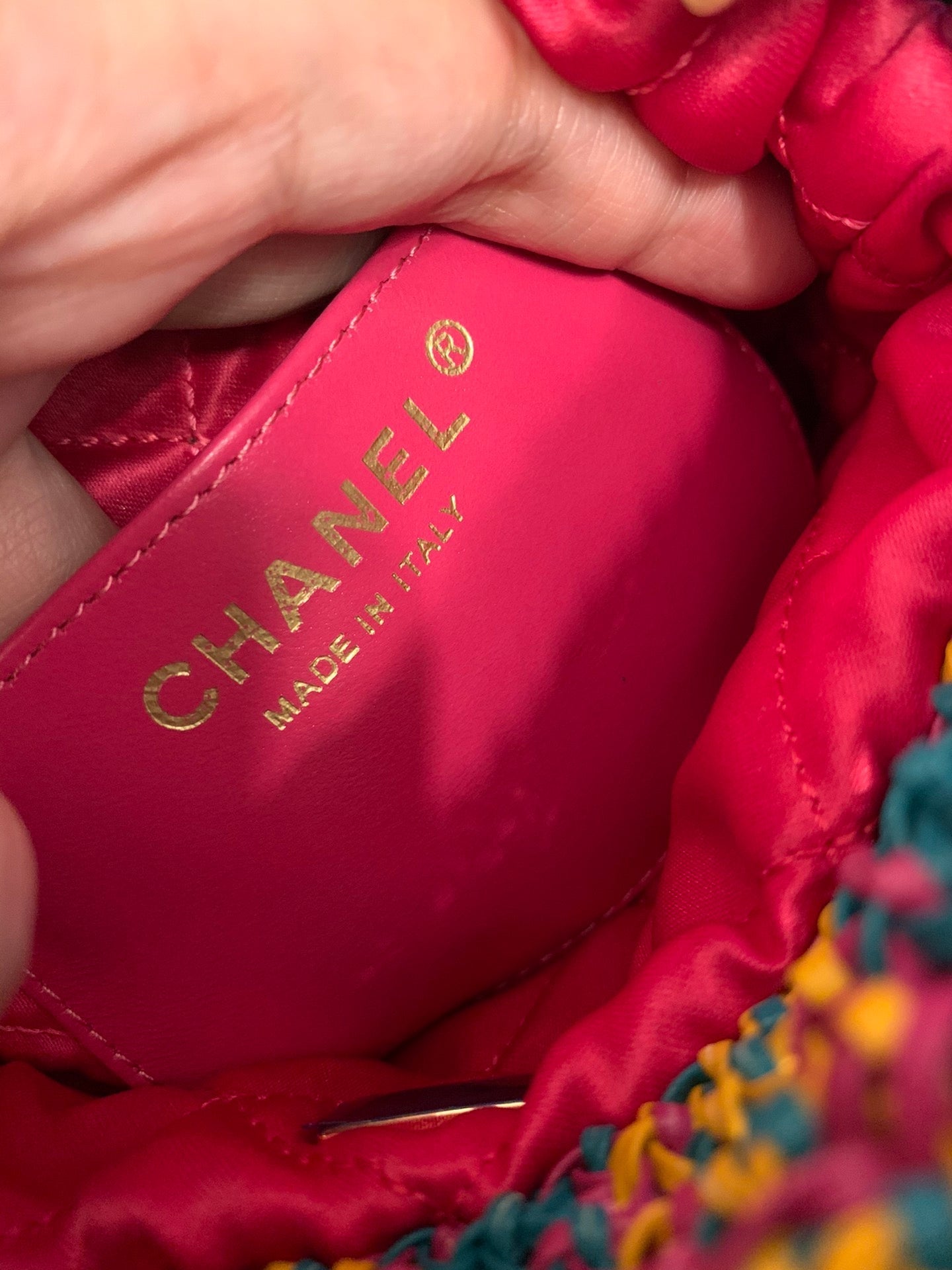 CC 22 Hobo 23cm Multicolor Macrame Calfskin Gold Hardware