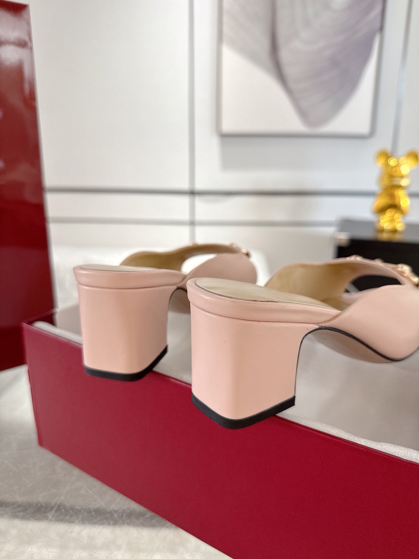 GC Horsebit Slide Pink Cowhide 292402