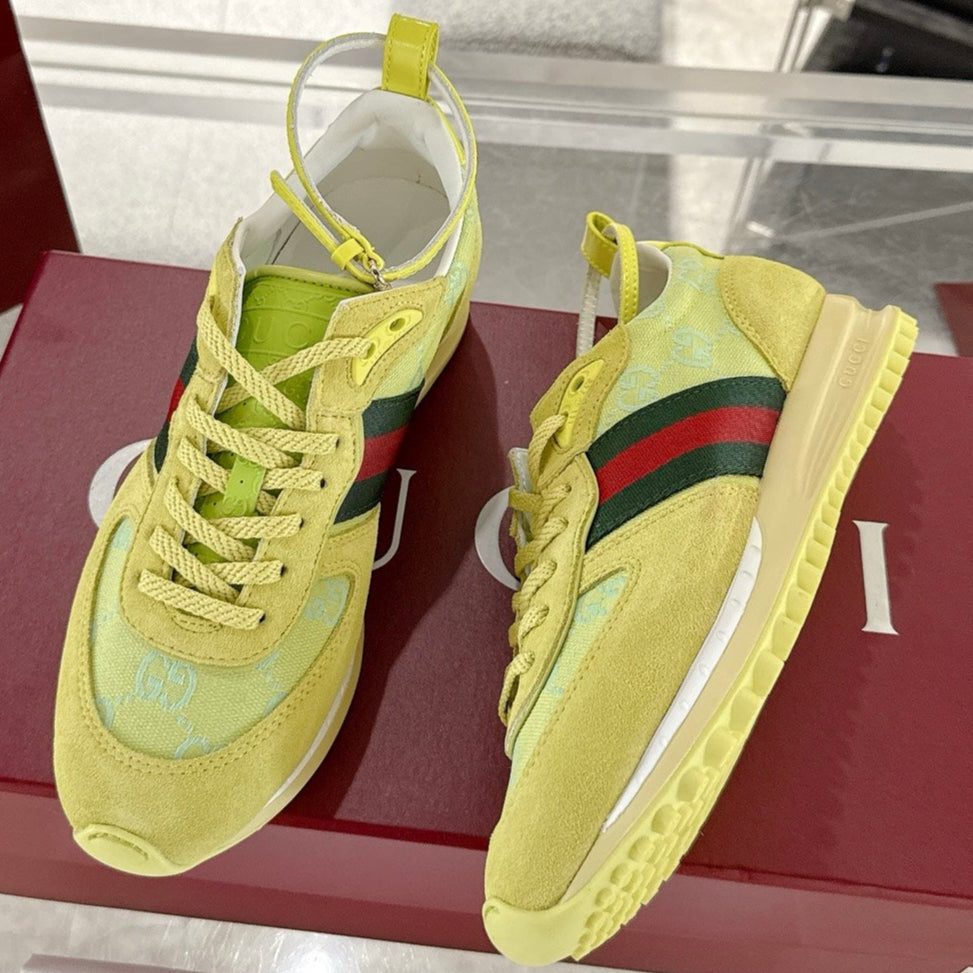 GC 2025 Re-Motion Sneaker Acid Green Suede Cowhide 292413