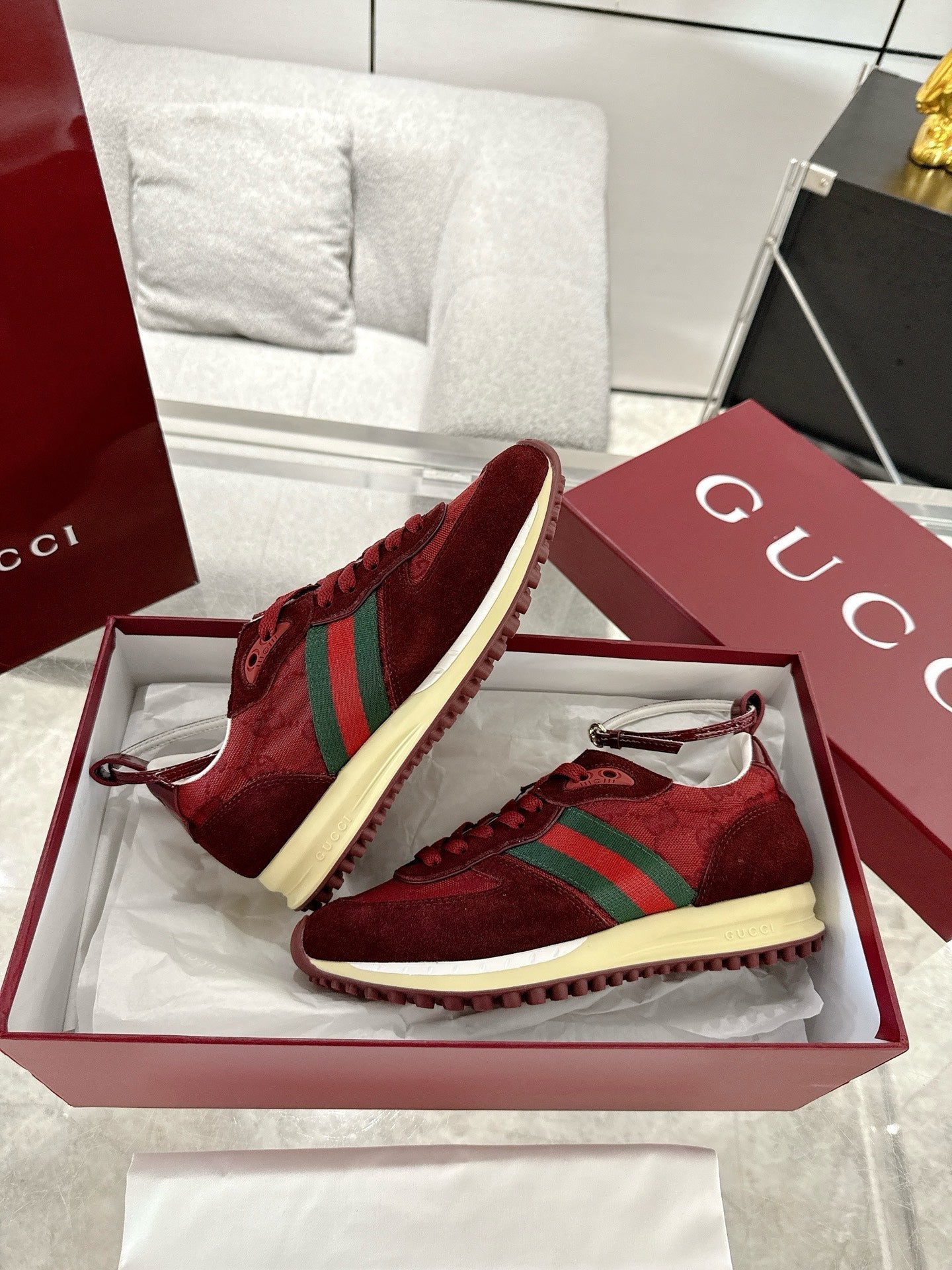 GC 2025 Re-Motion Sneaker Red Suede Cowhide 292414