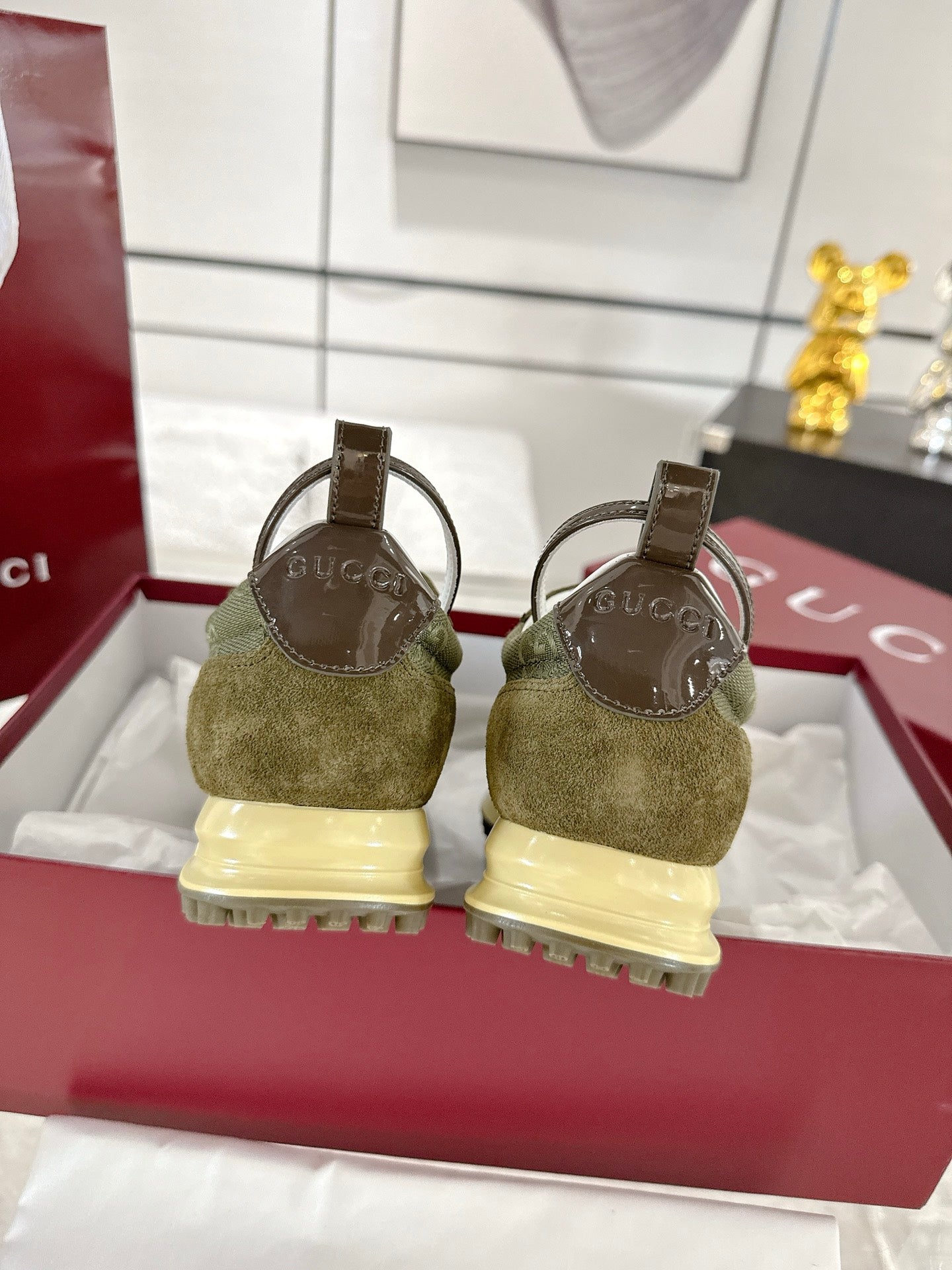 GC 2025 Re-Motion Sneaker Dark Green Suede Cowhide 292415