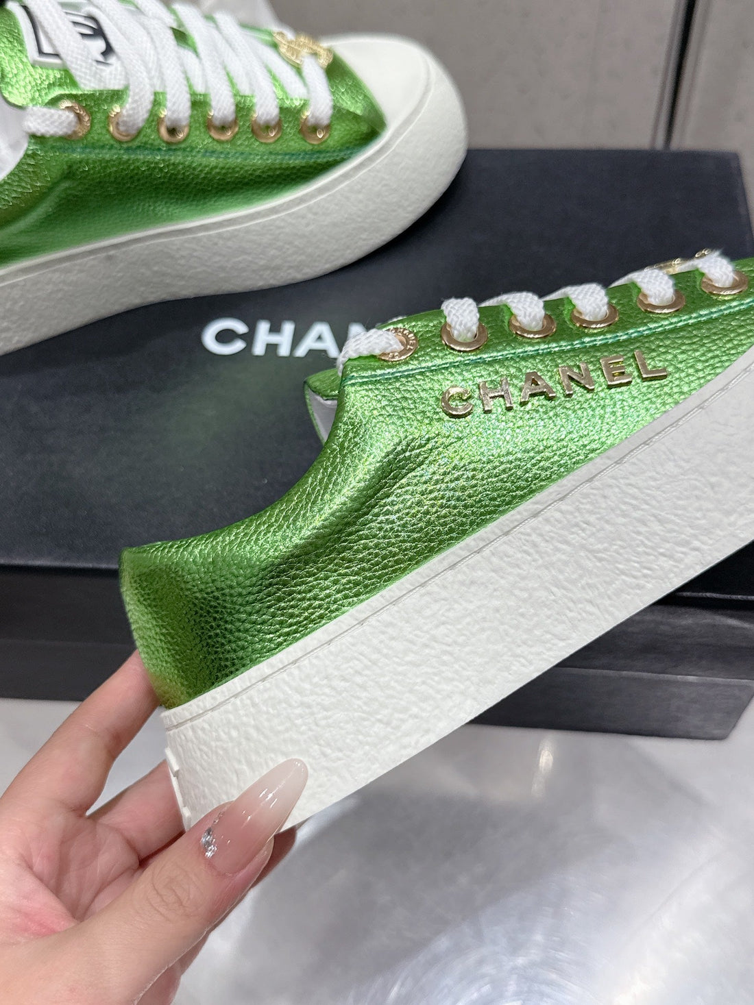 CC Sneaker Green cowhide  204657