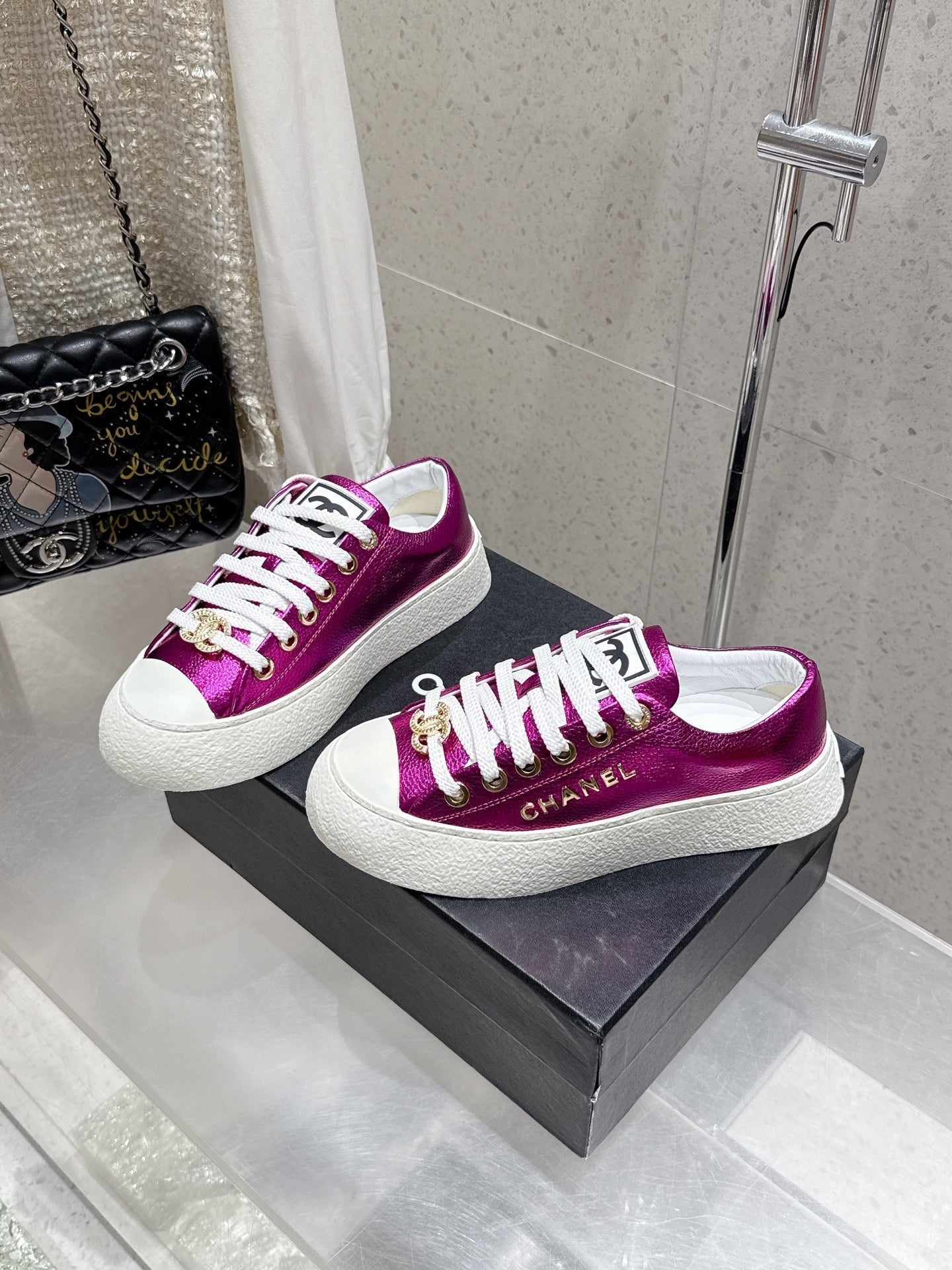 CC Sneaker Purple cowhide  204665