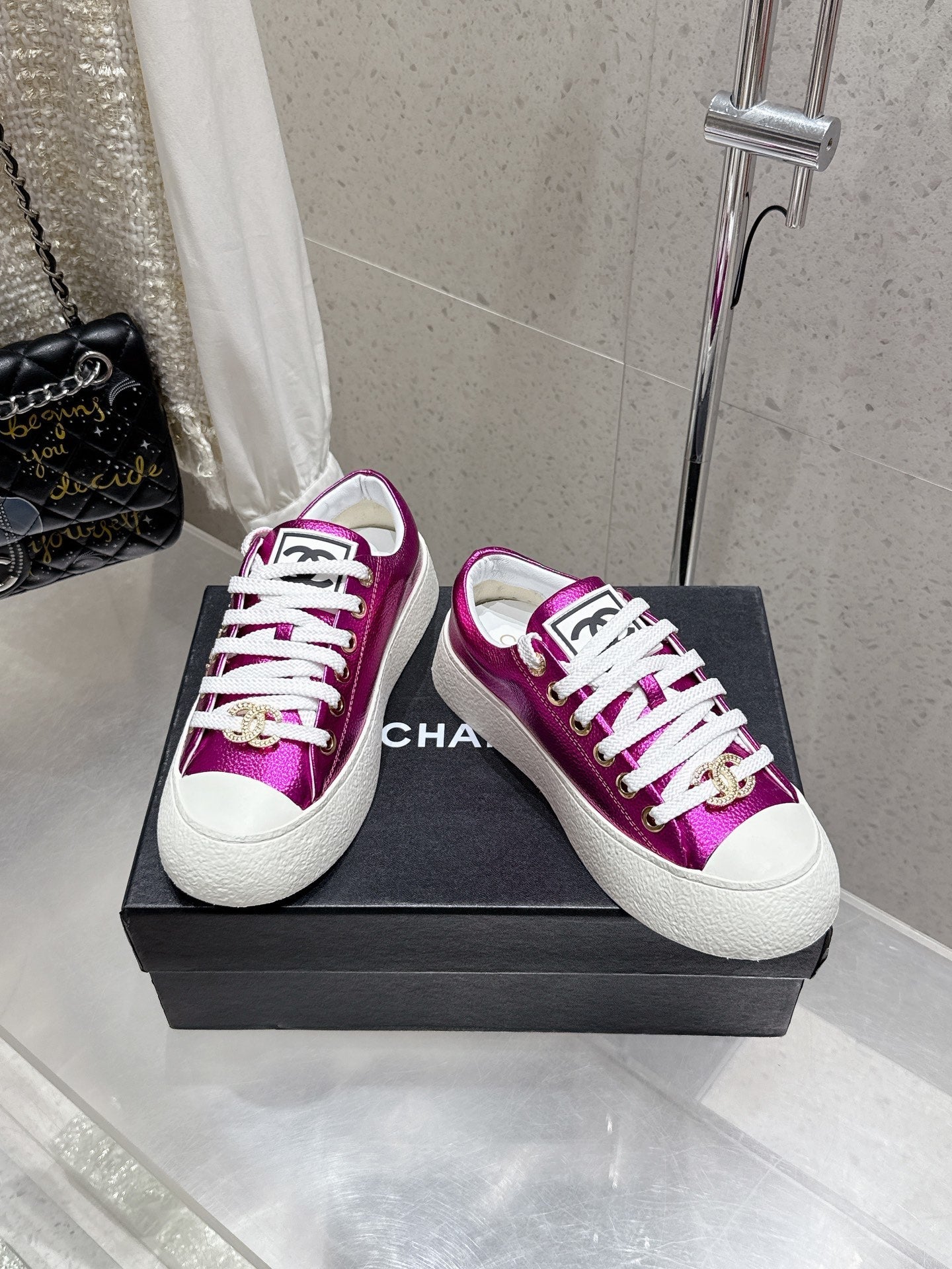 CC Sneaker Purple cowhide  204665