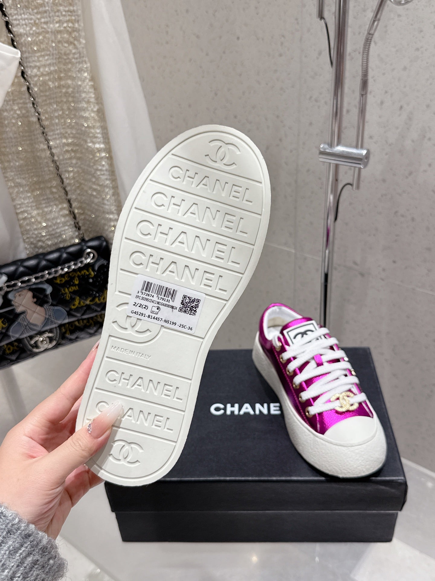 CC Sneaker Purple cowhide  204665
