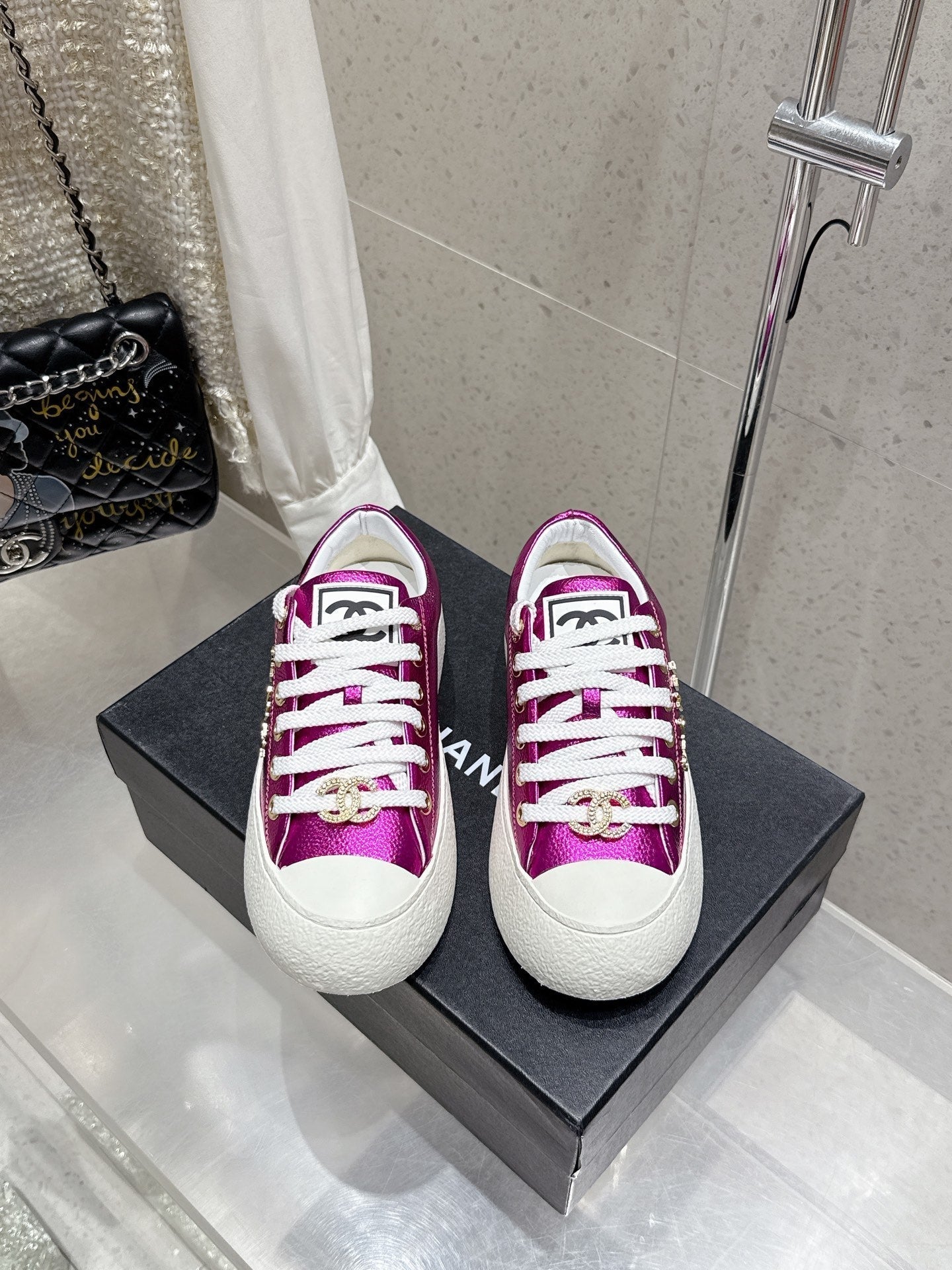 CC Sneaker Purple cowhide  204665