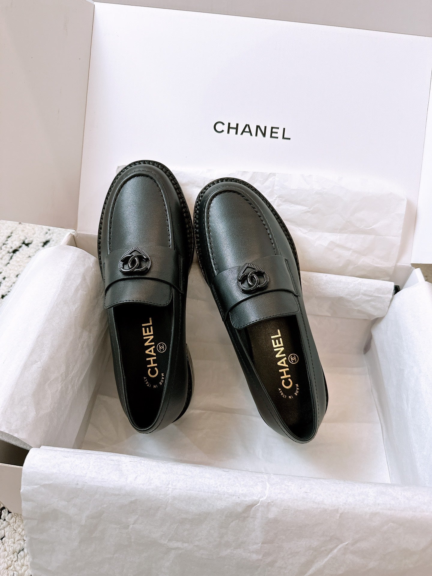 CC Moccasins 45mm In Black Lambskin 144631