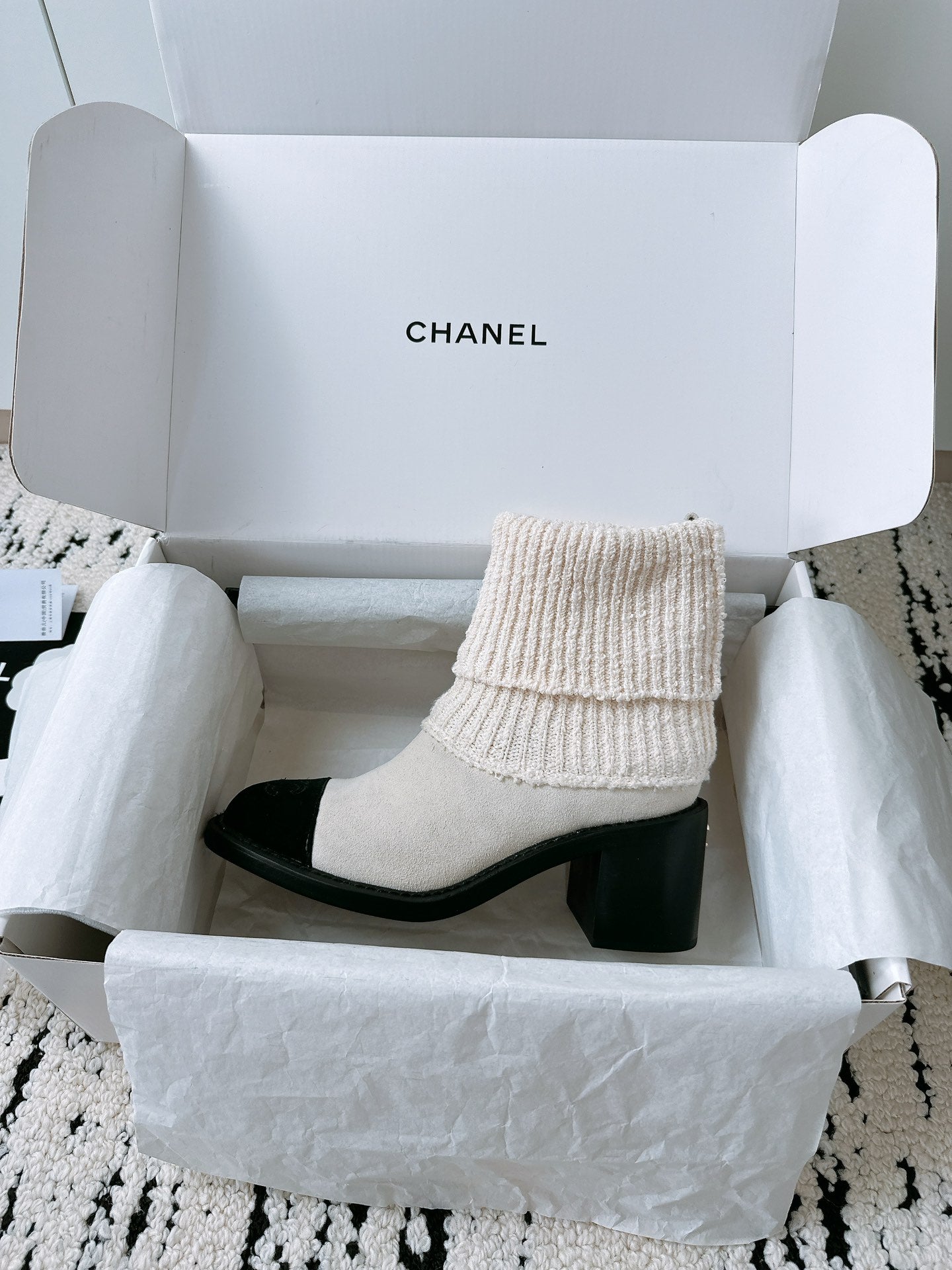 CC Ankle Boots 70MM In White Suede 144564