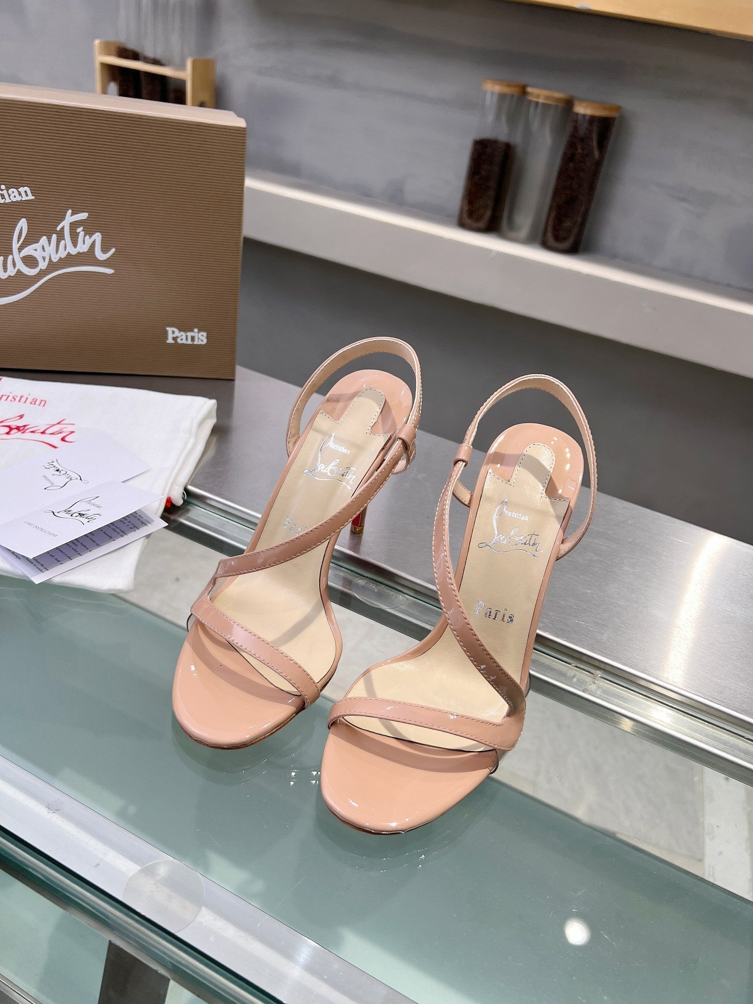 CL Rosalie 105mm Sandals Leather and PVC 251036