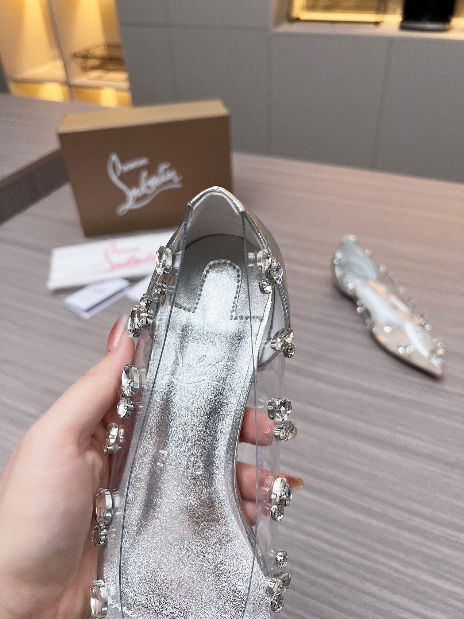 CL Ballet Flats PVC and Iridescent Nappa Leather 251049