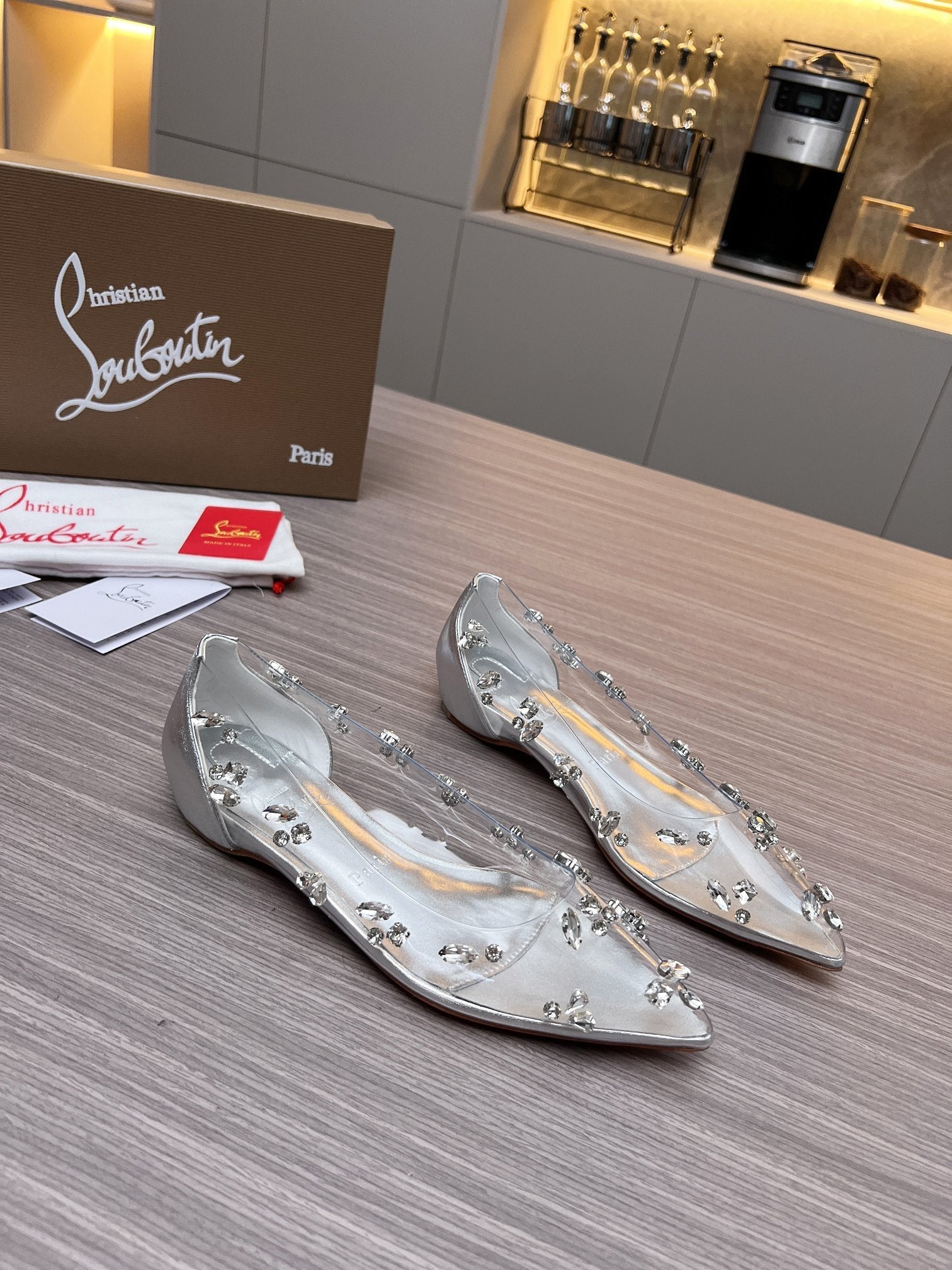 CL Ballet Flats PVC and Iridescent Nappa Leather 251049