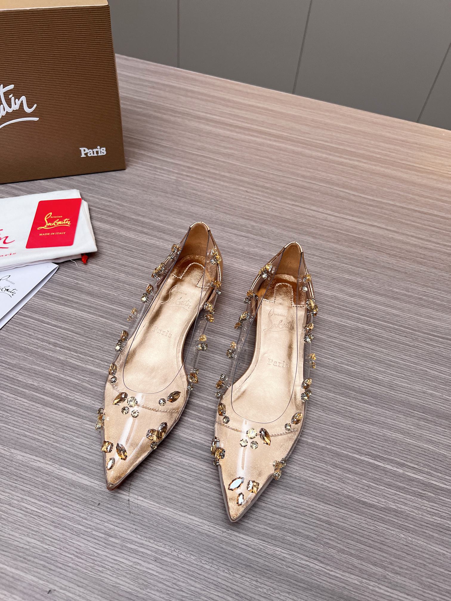 CL Ballet Flats PVC and Iridescent Nappa Leather 251049