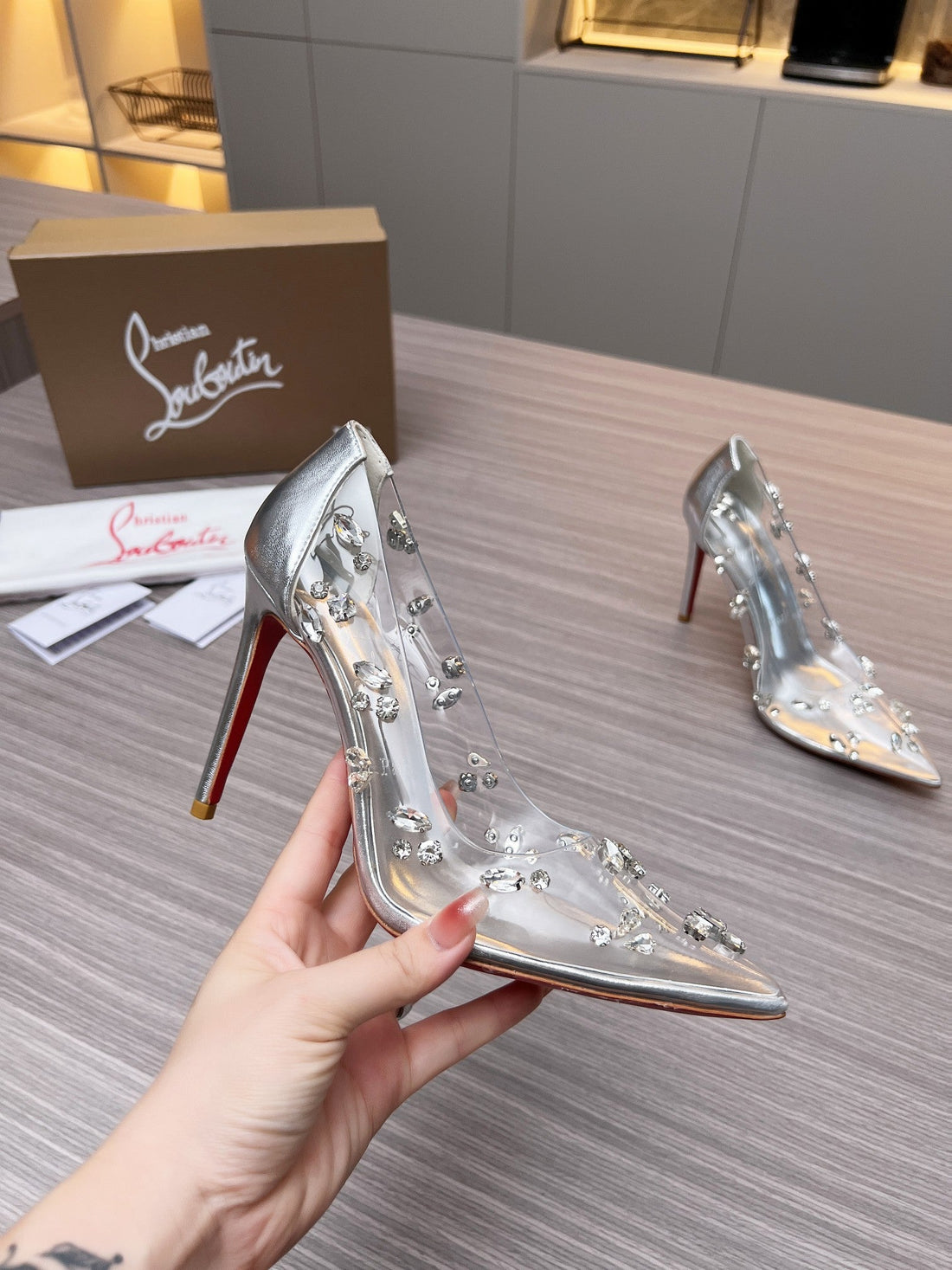 CL Degraqueen Pump PVC and Iridescent Nappa Leather 251053