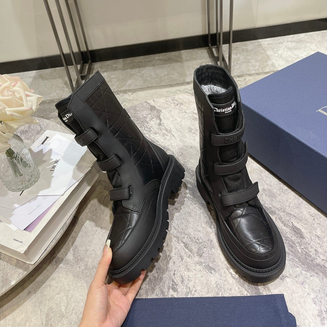 CD Dioranger Ankle Boot 45mm Black Calfskin And Fleece Lining