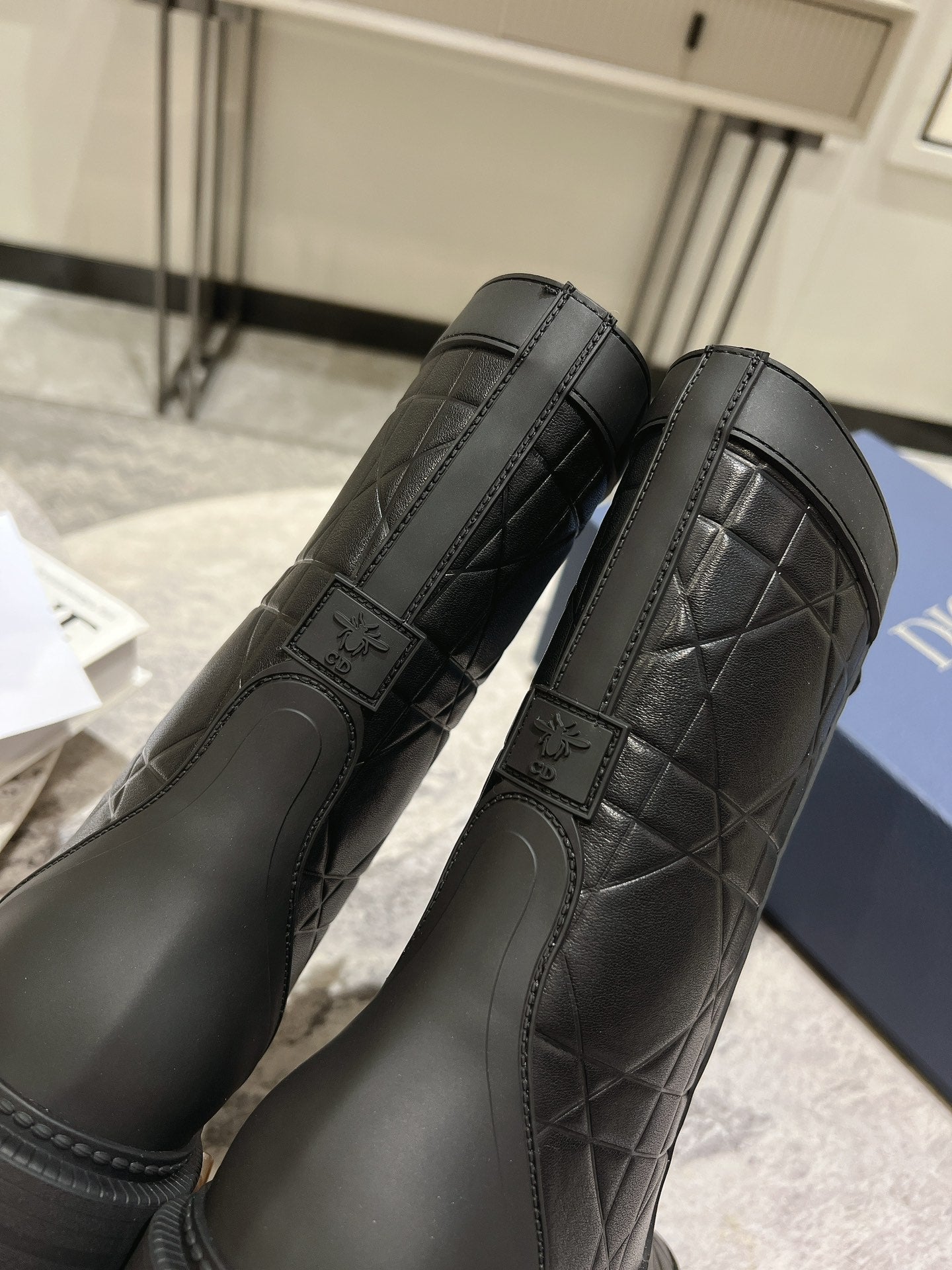 CD- D-Leader Ankle Boot 45mm Black Calfskin