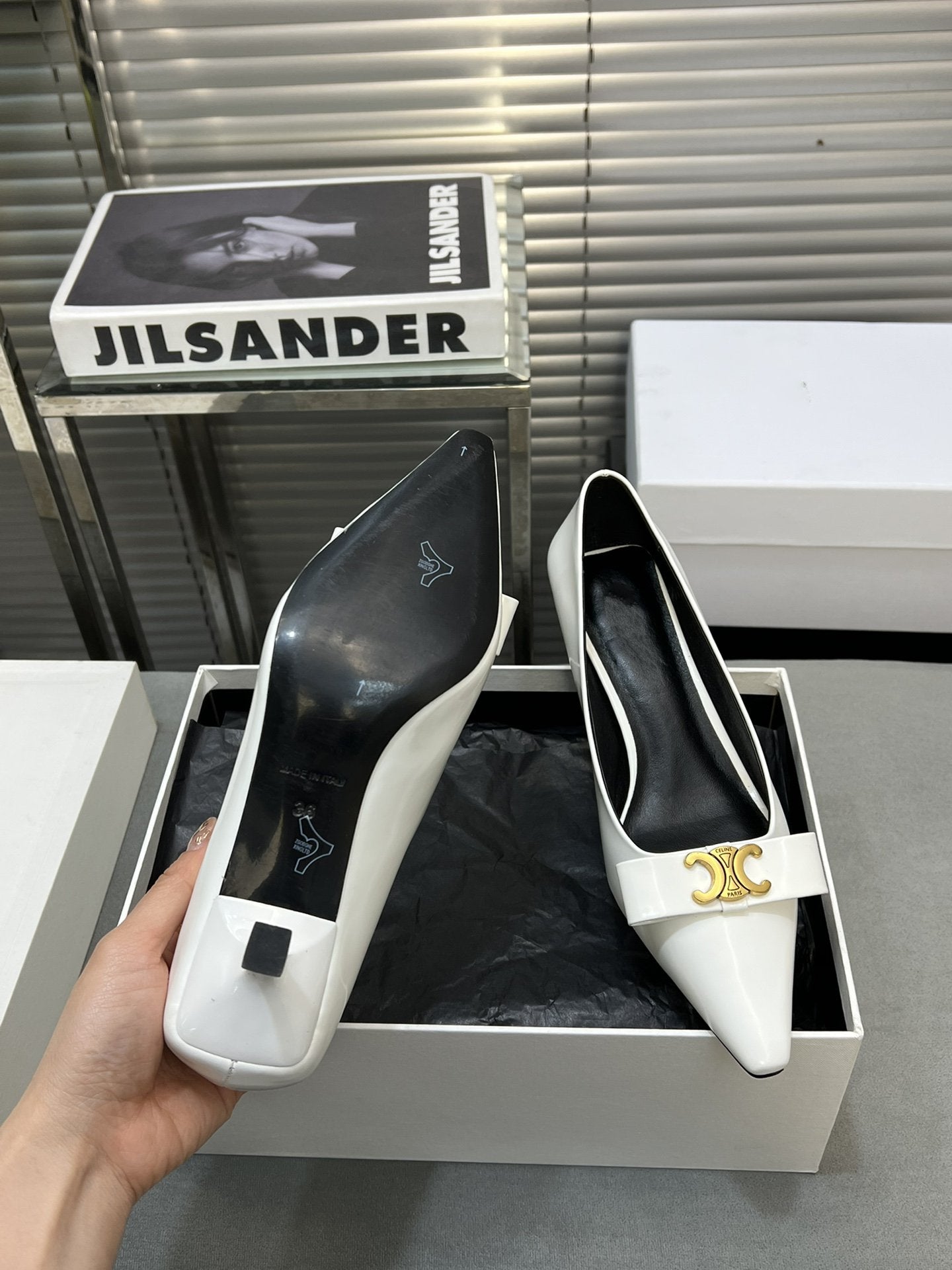 cl pumps 50 white calfskin