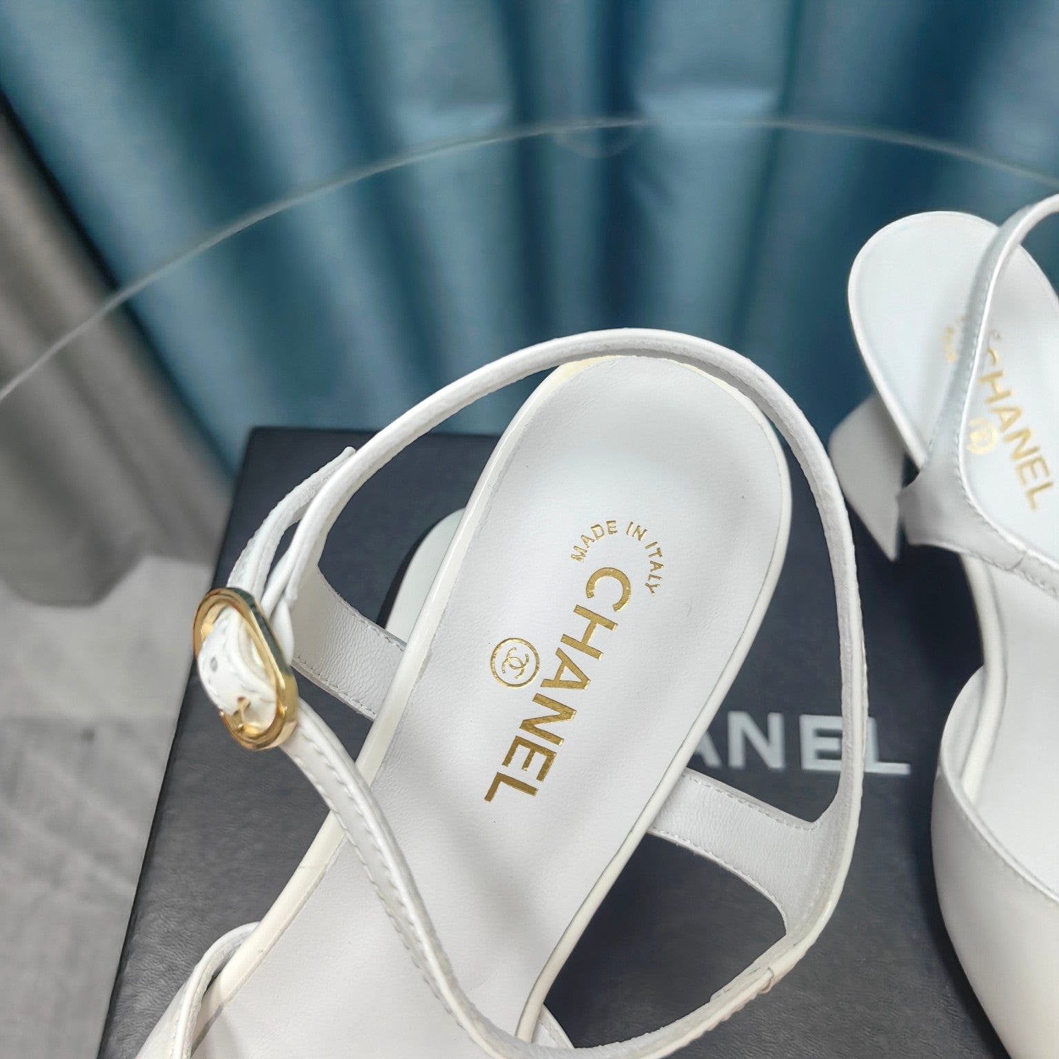 cc slingbacks sandal 85 white patent calfskin