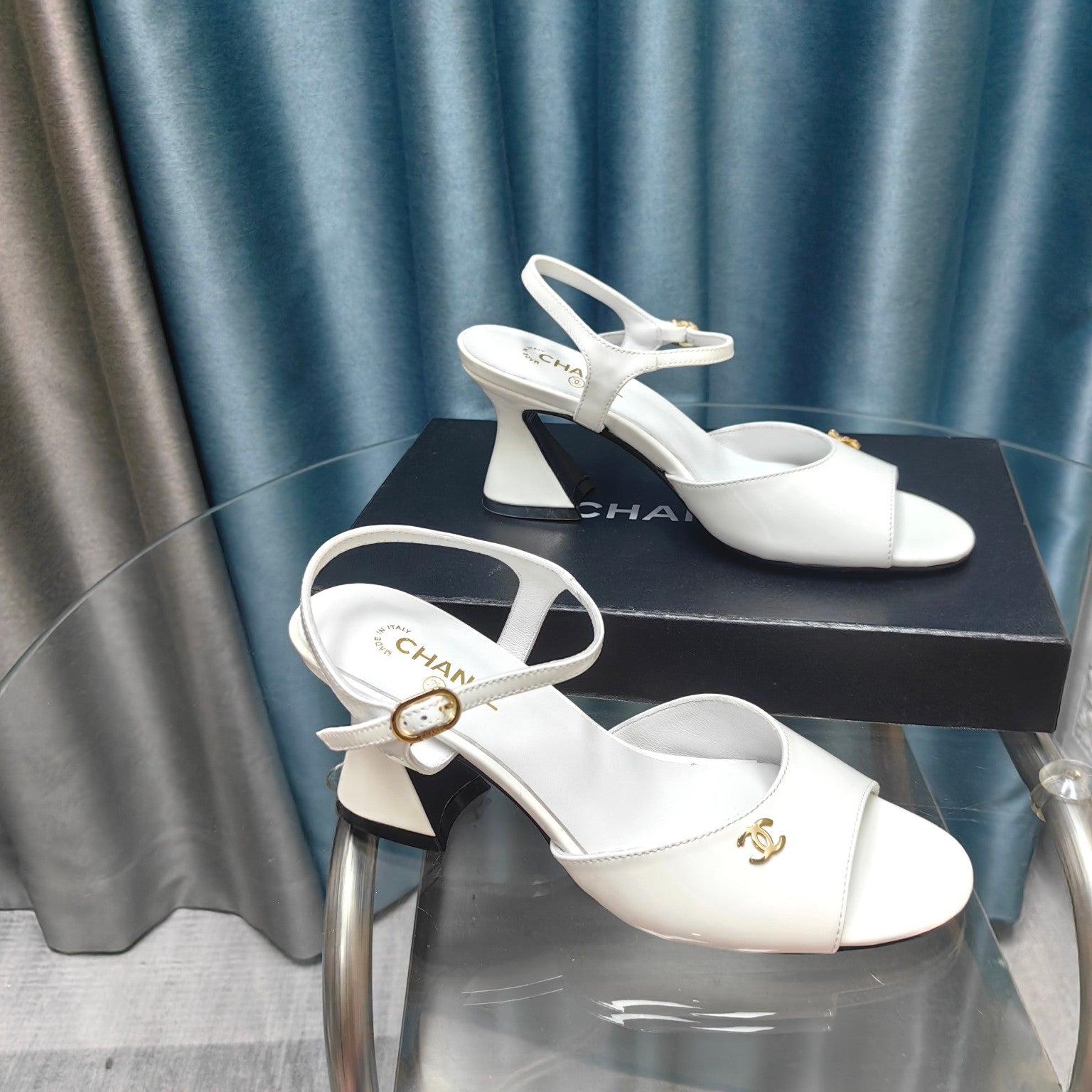 cc slingbacks sandal 85 white patent calfskin