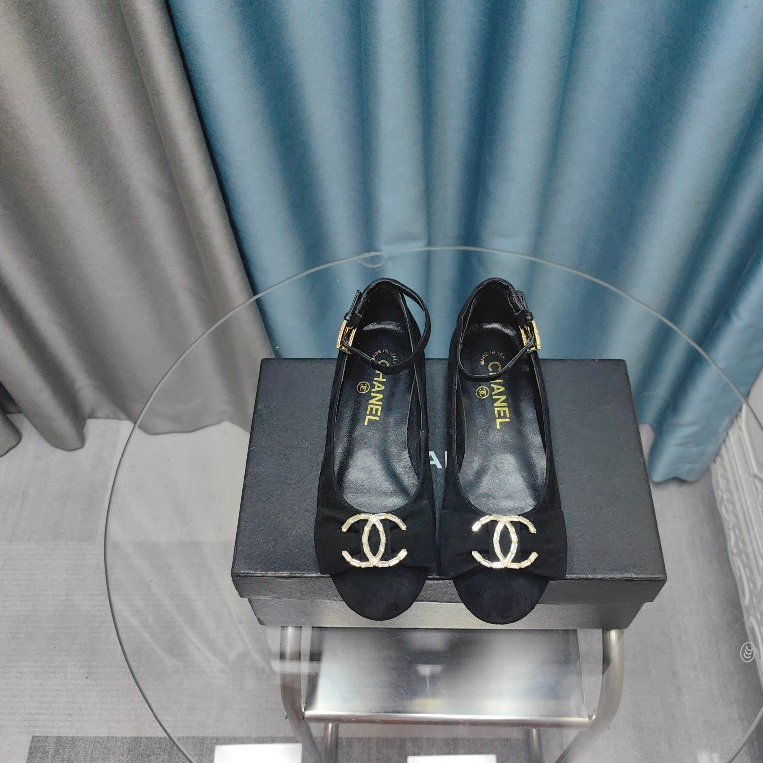 CC Mary Jane Black Bow Suede And Lambskin