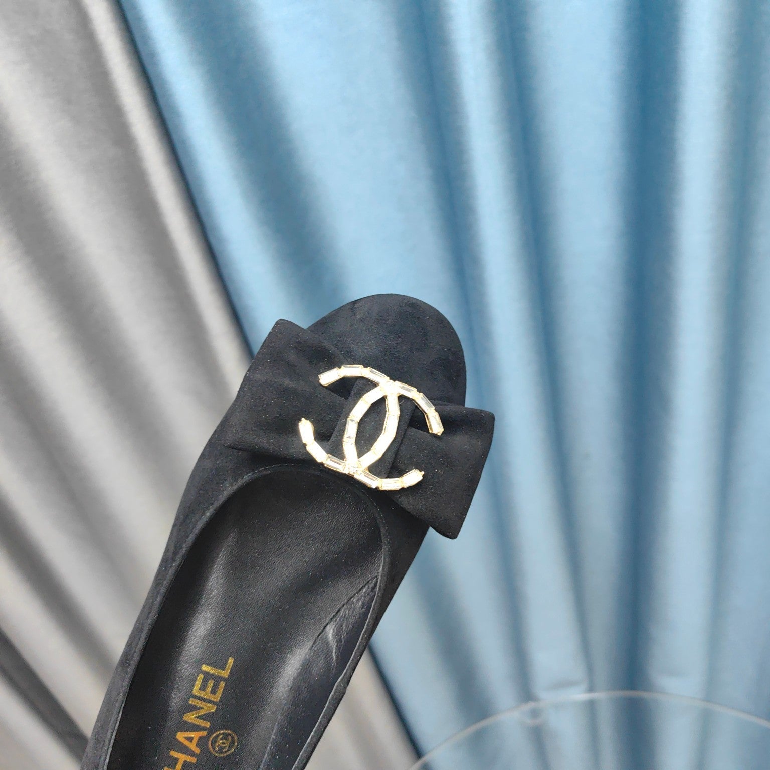 CC Mary Jane Black Bow Suede And Lambskin