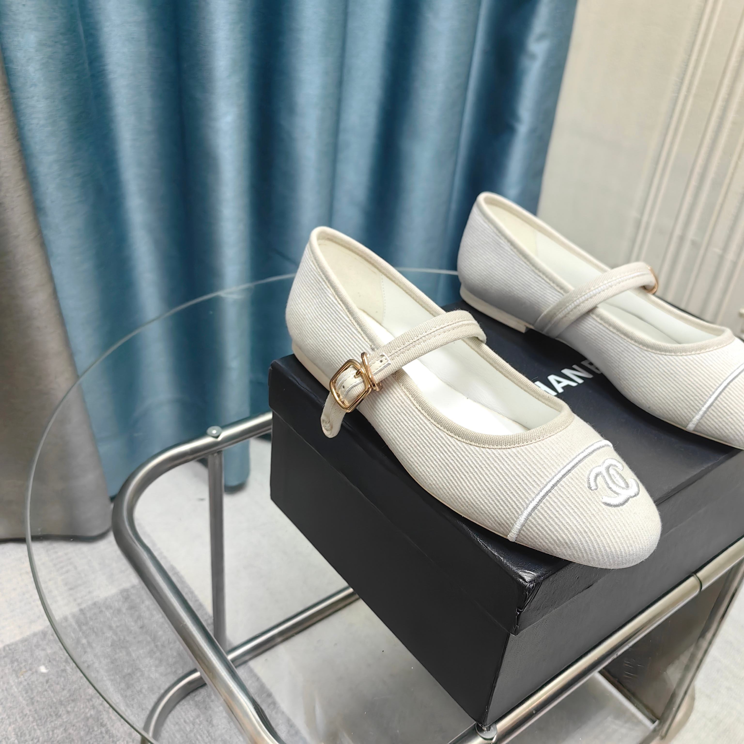 CC 25C Marry Janes Cream Fabric