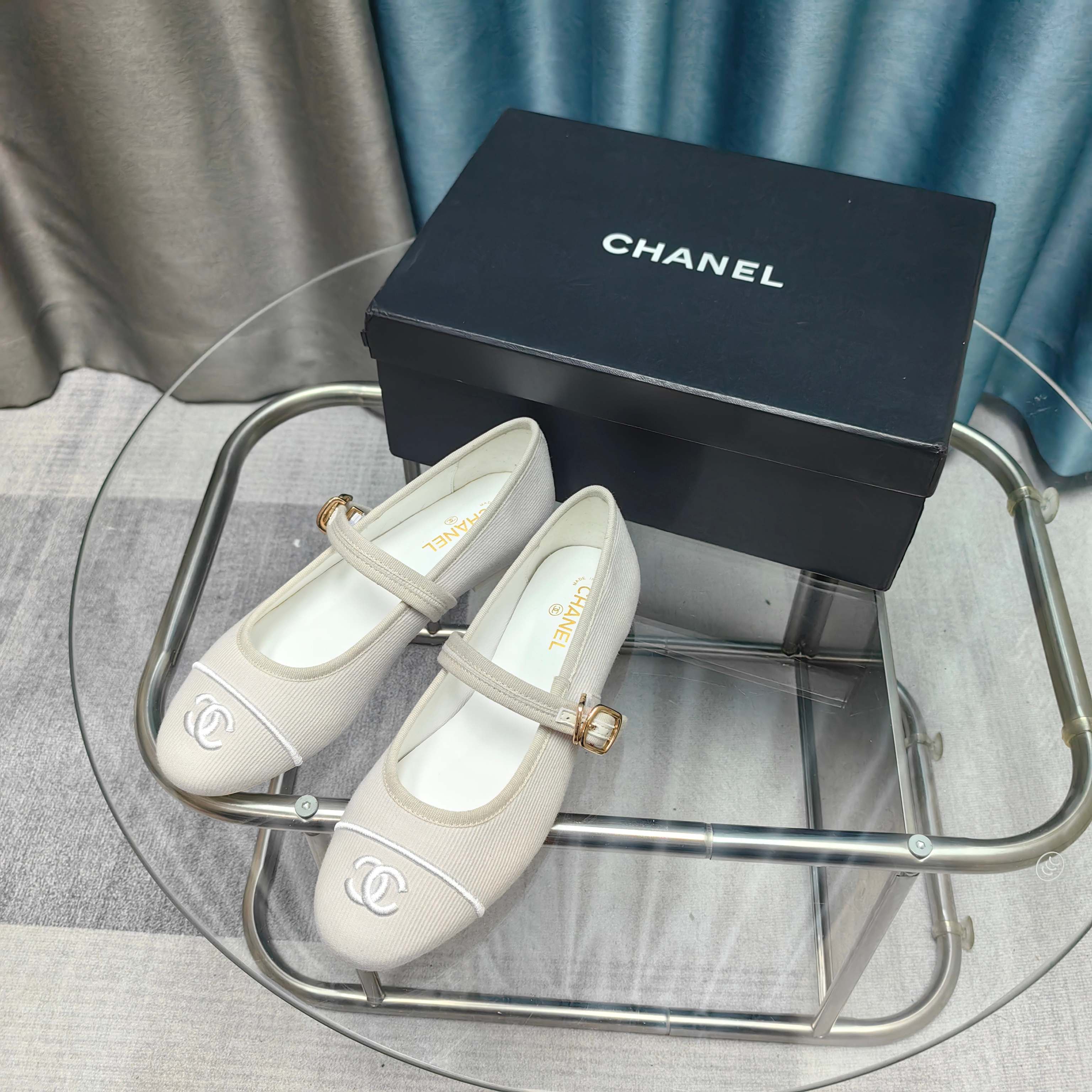 CC 25C Marry Janes Cream Fabric