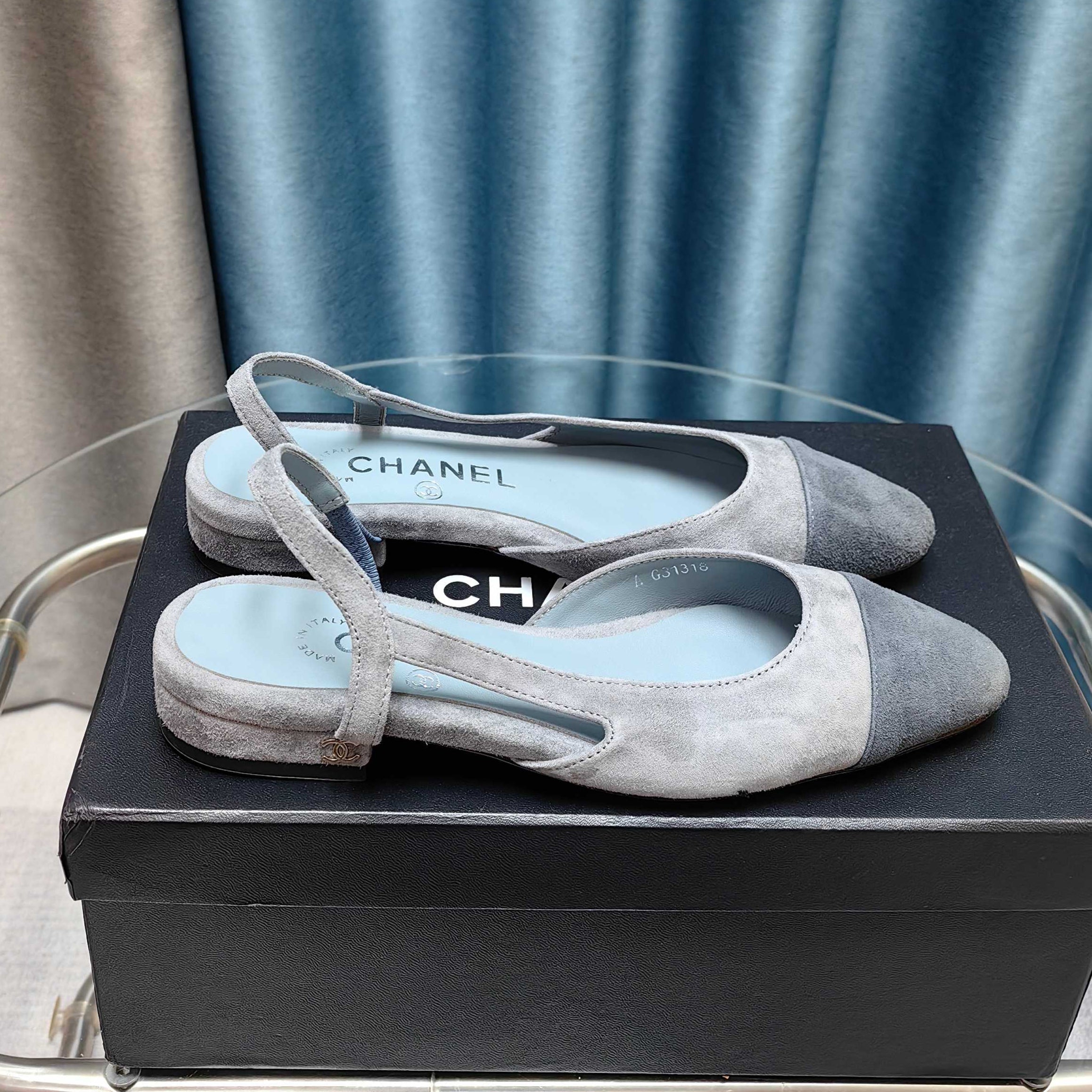 CC 25 Slingback Grey Suede