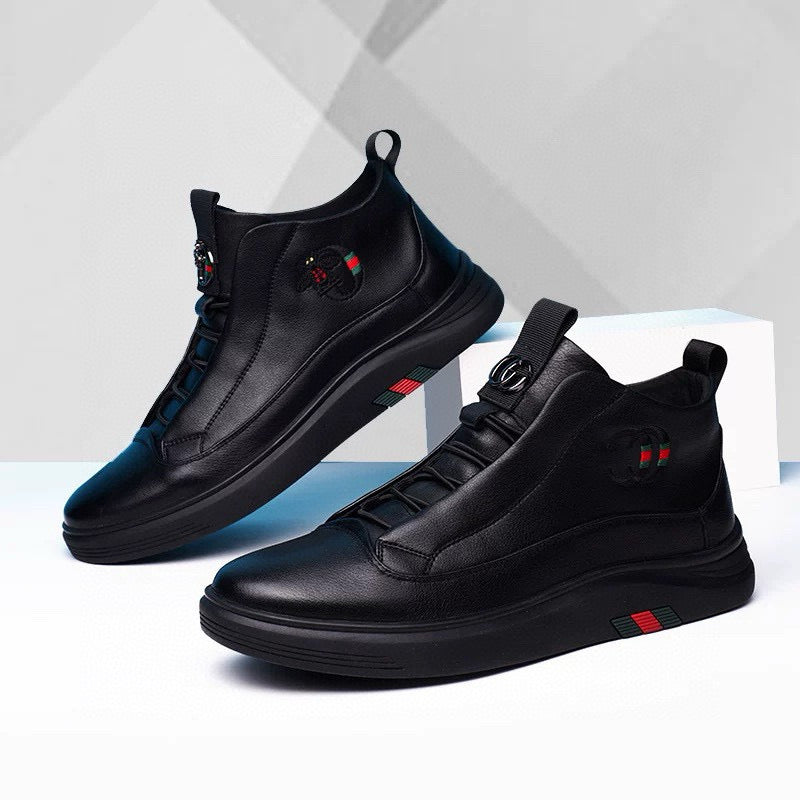 GG Men's Boot Sneaker Black Cowhide 522592