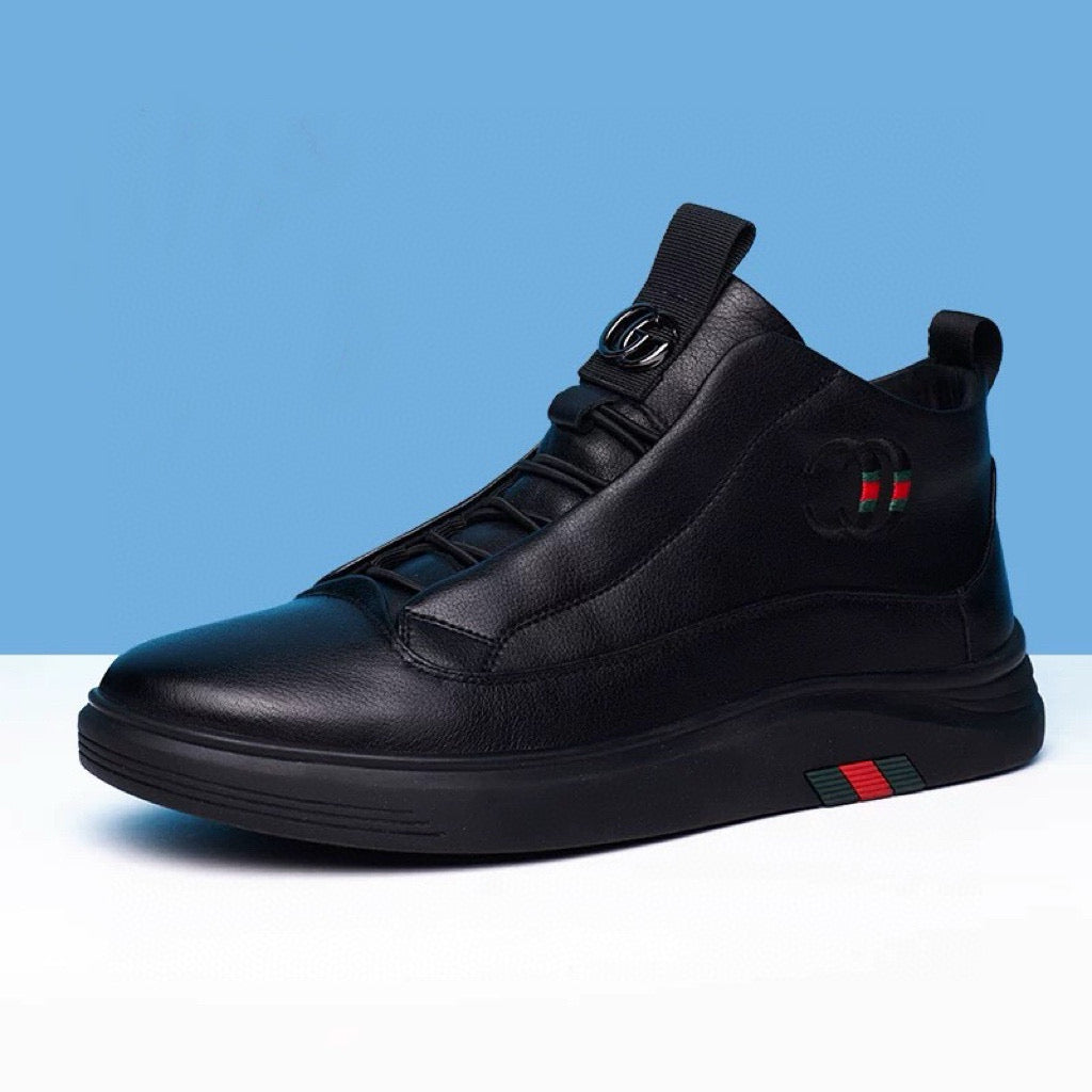 GG Men's Boot Sneaker Black Cowhide 522592
