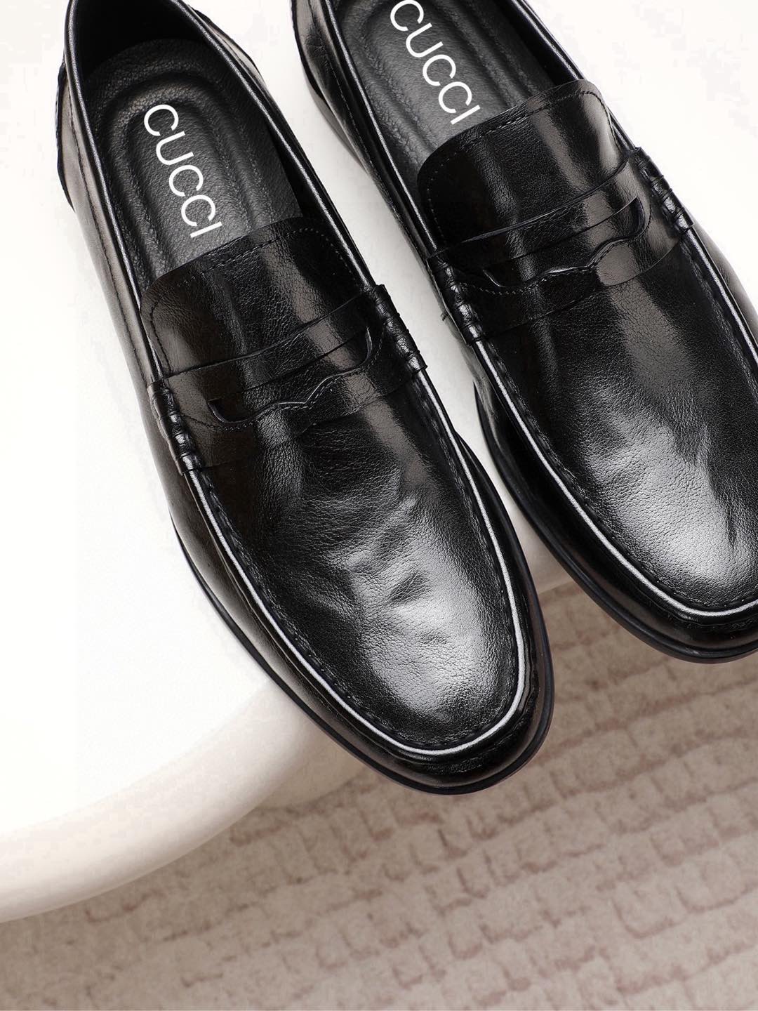 GG Men's Loafer Black Calfskin 525162