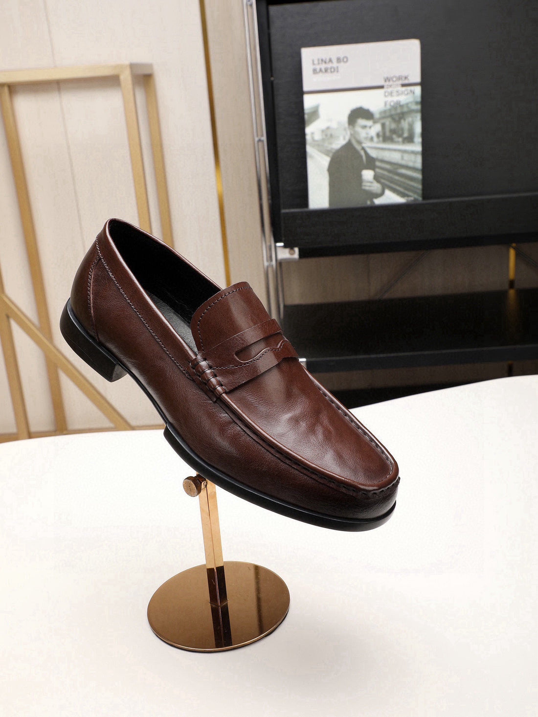 GG Men's Loafer Brown Calfskin 525163