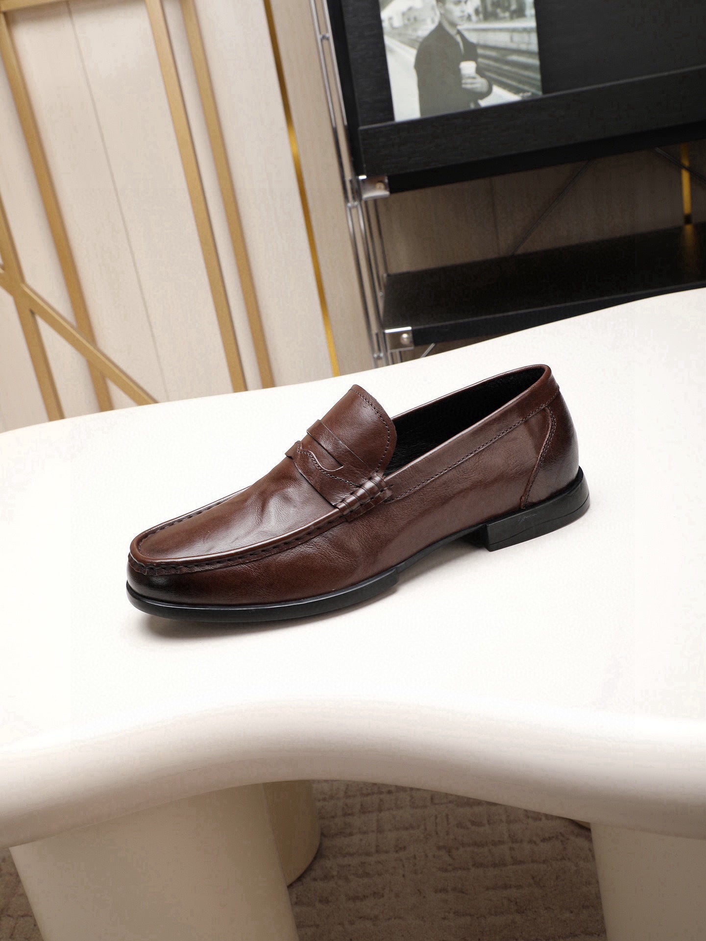 GG Men's Loafer Brown Calfskin 525163