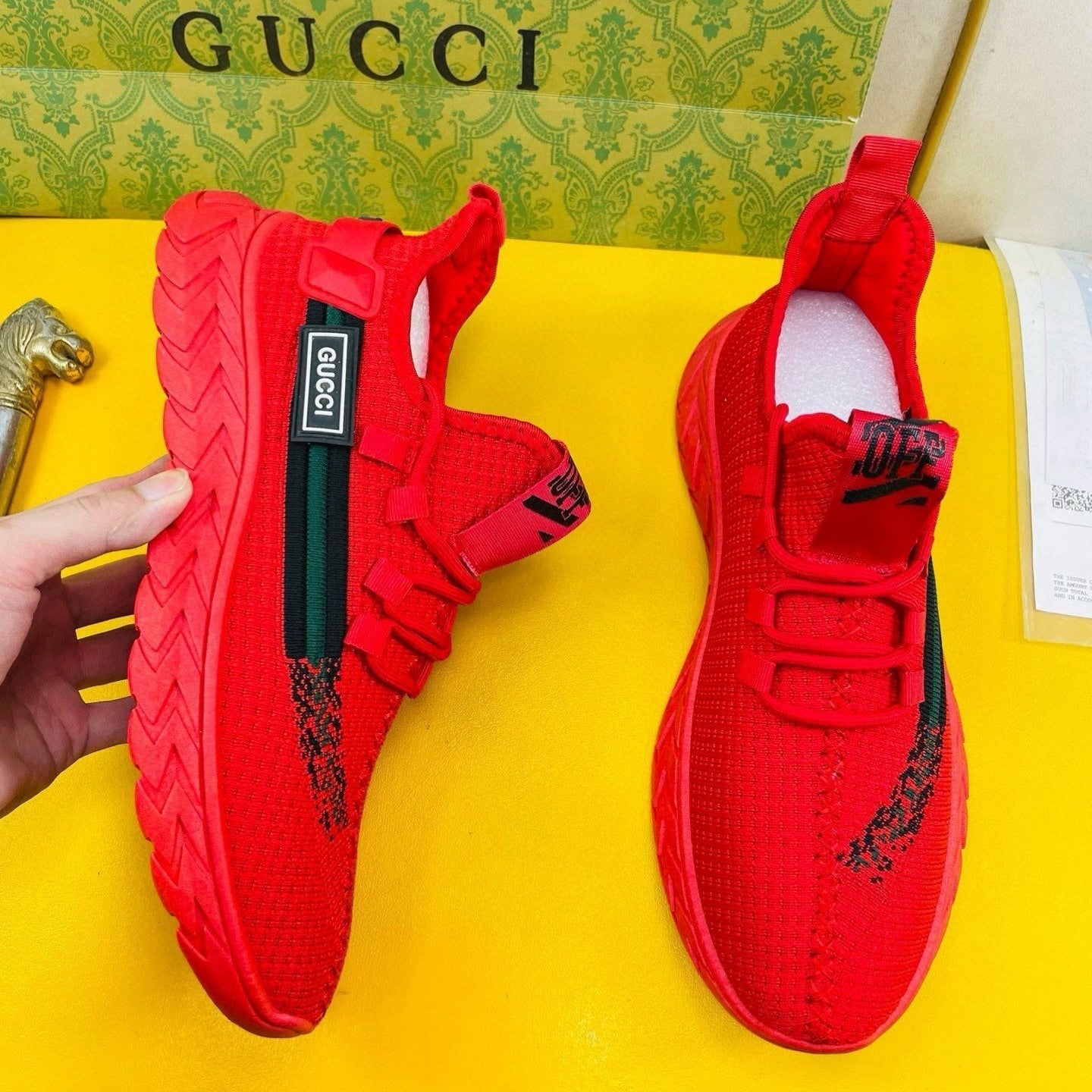 GG Men's Sneaker Red Flyknit 539807