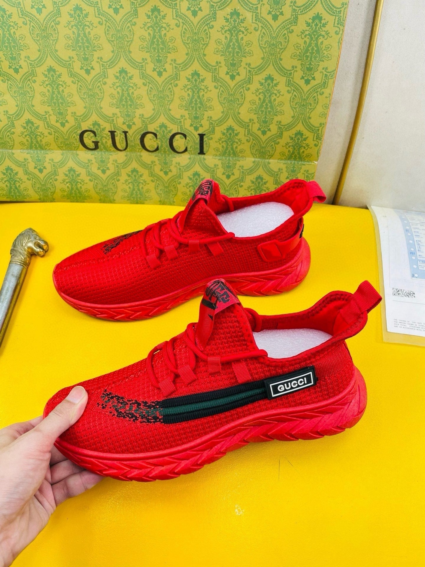 GG Men's Sneaker Red Flyknit 539807