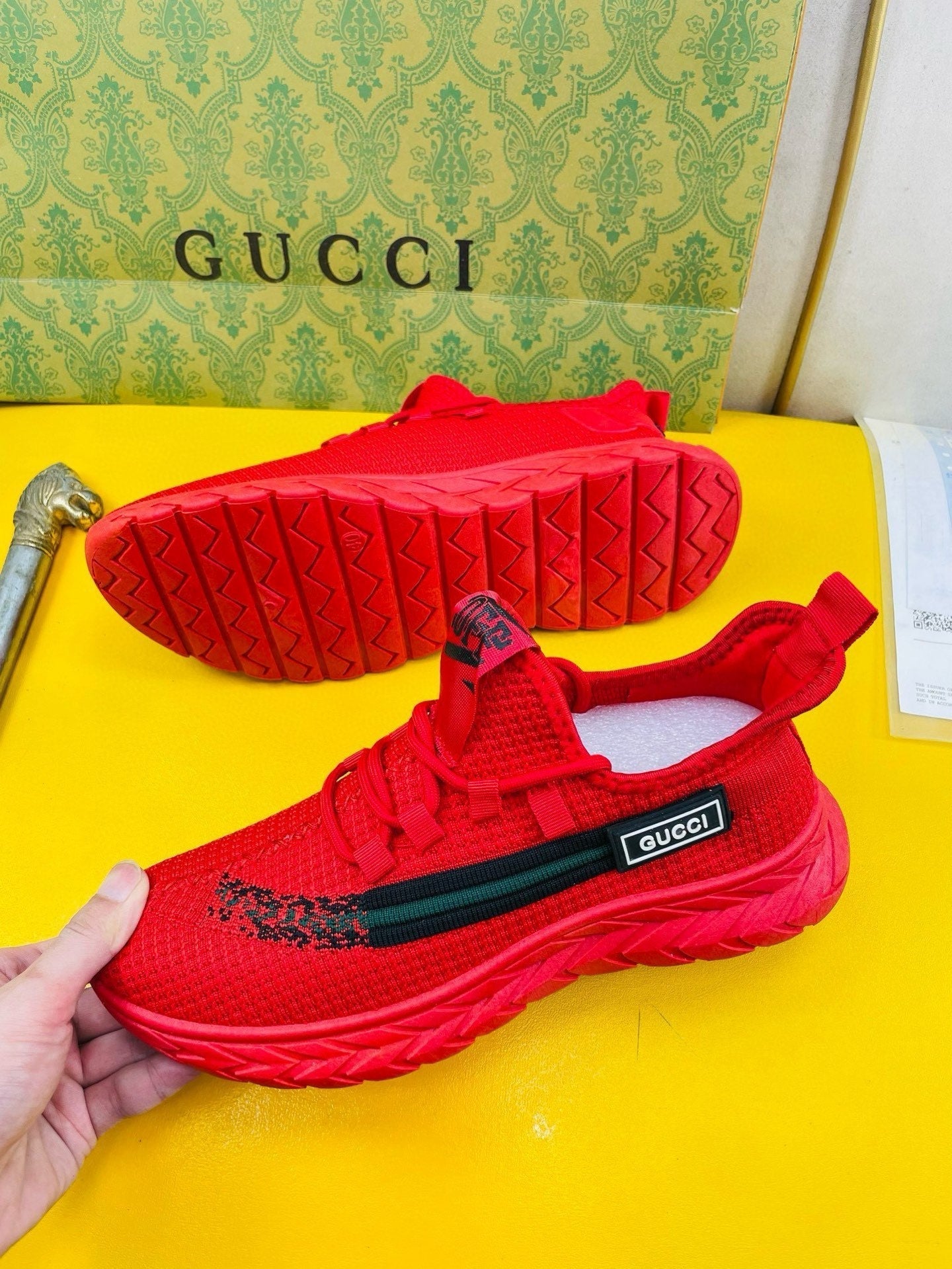 GG Men's Sneaker Red Flyknit 539807