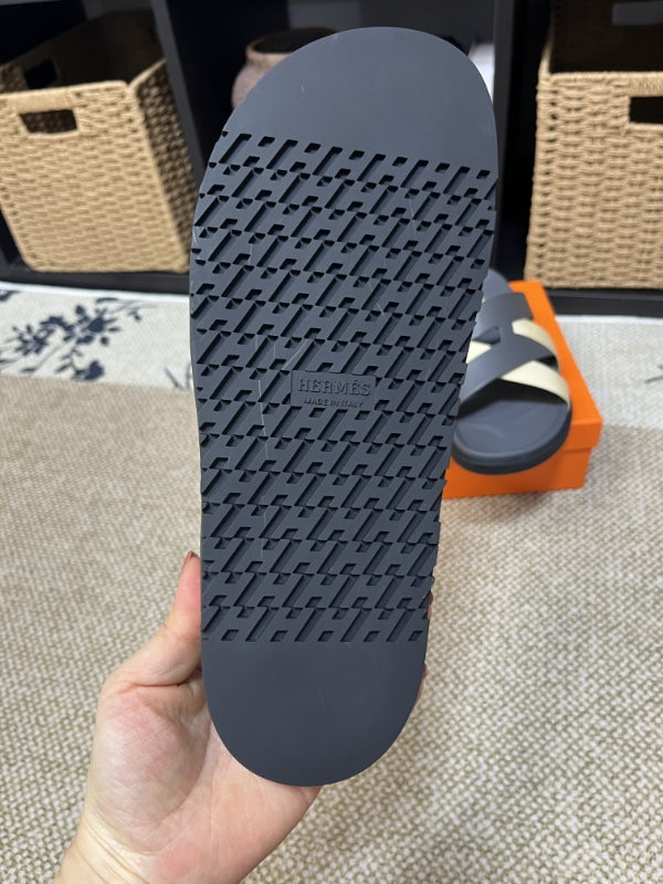 HM Men's Kazimir Grey Beige Calfskin 595529