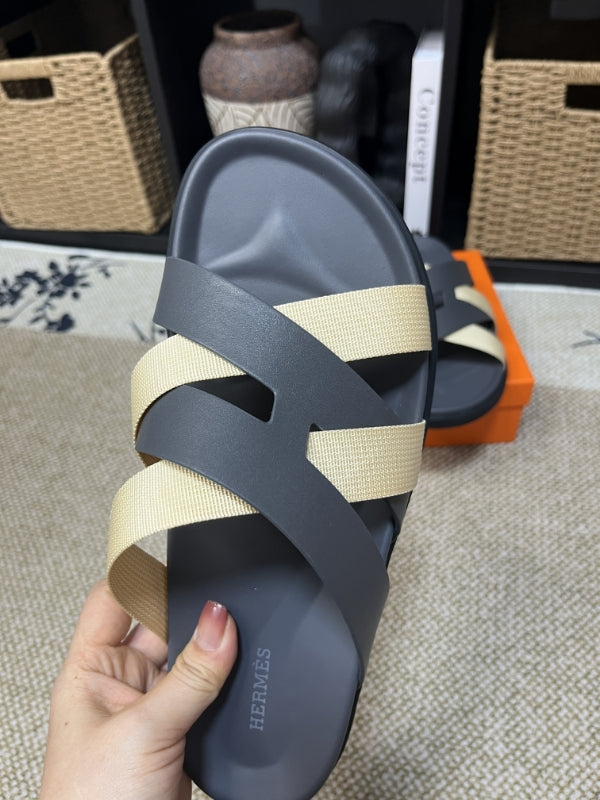 HM Men's Kazimir Grey Beige Calfskin 595529