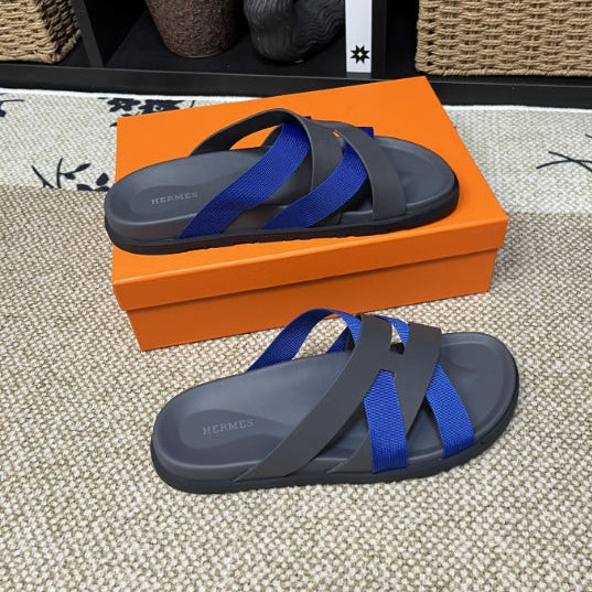 HM Men's Kazimir Grey Blue Calfskin 595533