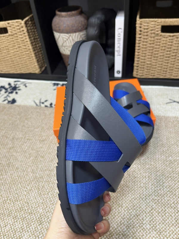 HM Men's Kazimir Grey Blue Calfskin 595533