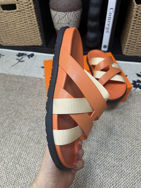 HM Men's Kazimir Brown Beige Calfskin 595557