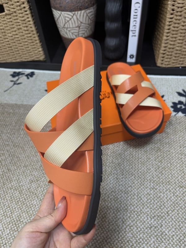 HM Men's Kazimir Brown Beige Calfskin 595557