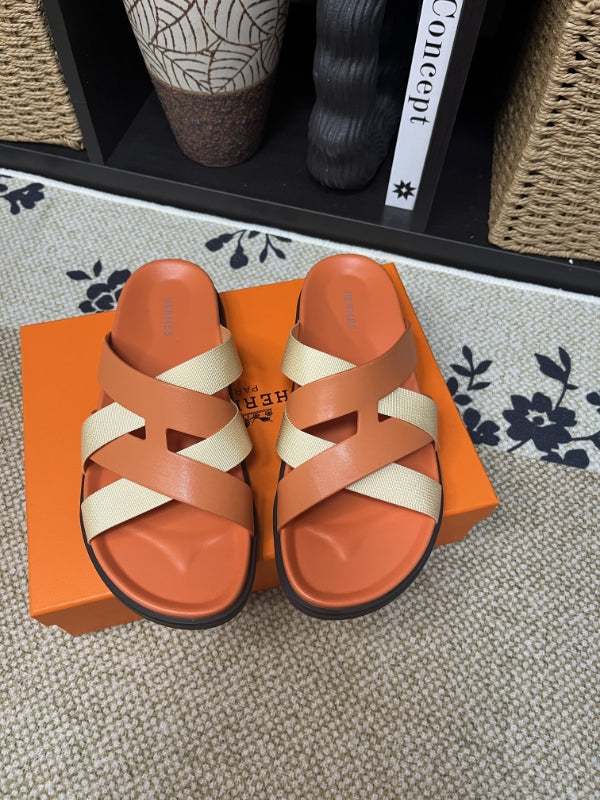 HM Men's Kazimir Brown Beige Calfskin 595557