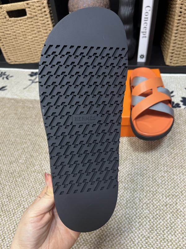 HM Men's Kazimir Brown Grey Calfskin 595562