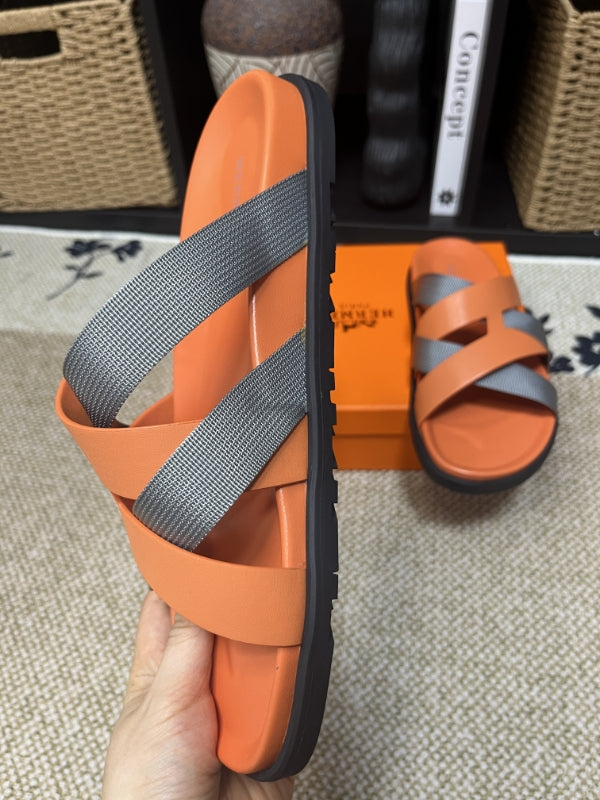 HM Men's Kazimir Brown Grey Calfskin 595562