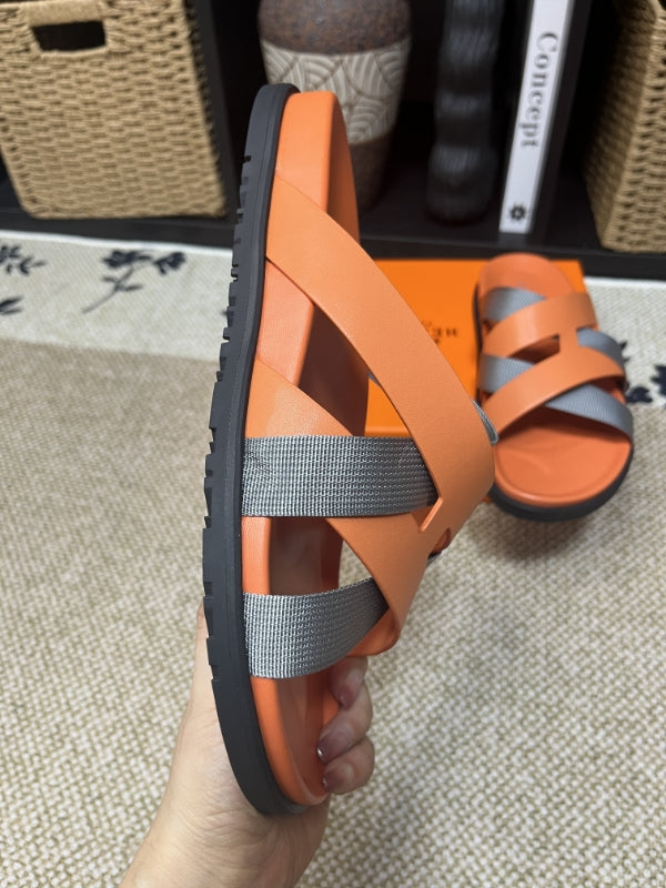 HM Men's Kazimir Brown Grey Calfskin 595562