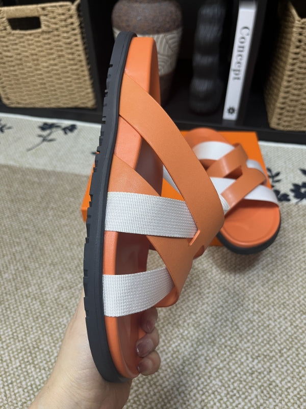 HM Men's Kazimir Brown White Calfskin 595563