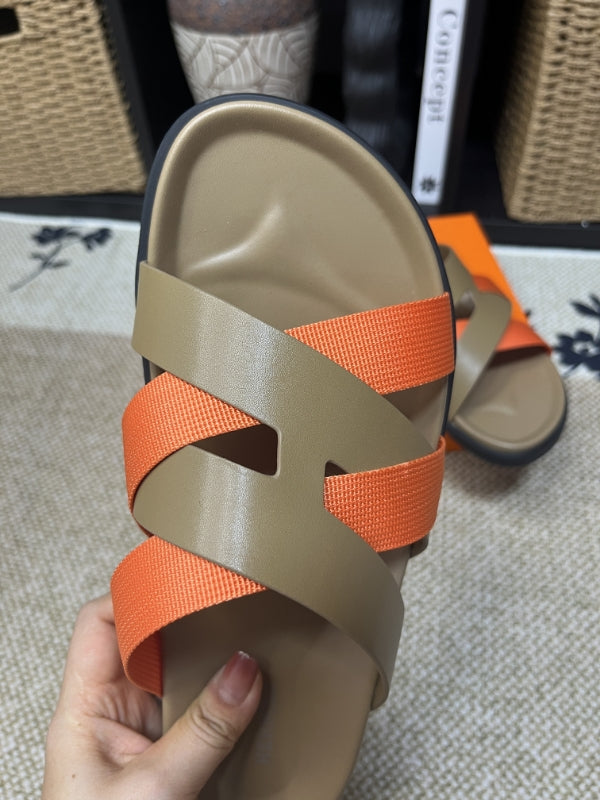 HM Men's Kazimir Moss Green Orange Calfskin 595568