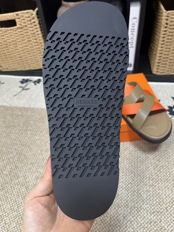 HM Men's Kazimir Moss Green Orange Calfskin 595568