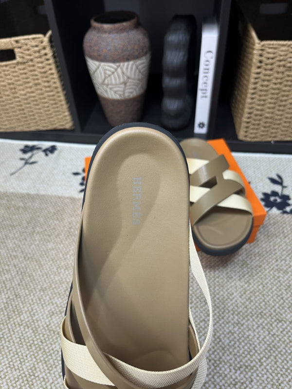 HM Men's Kazimir Moss Green Beige Calfskin 595569